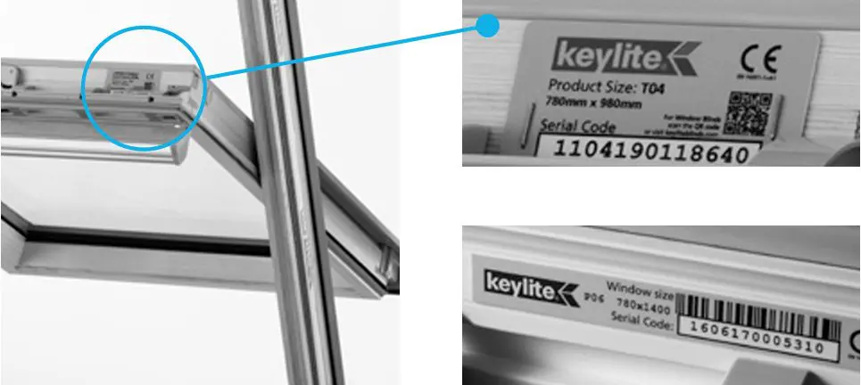 Keylite typeplaatje