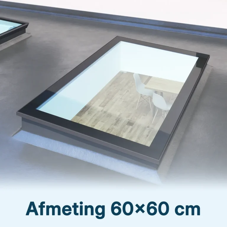 Platdakraam met minimalistisch design dat zorgt voor maximale lichtinval